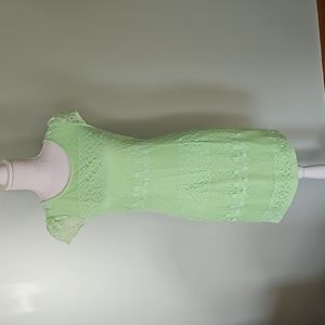 NWT Gianni Bini Green Lace Above Knee Dress